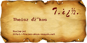 Theisz Ákos névjegykártya